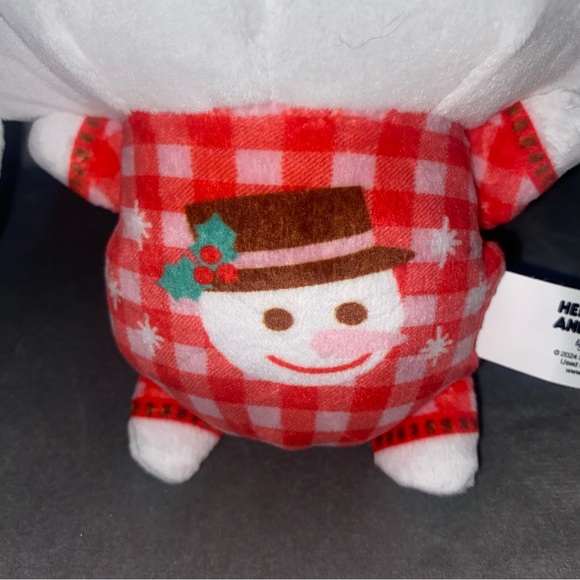 HELLO KITTY & FRIENDS Cinnamoroll Sanrio Holiday Plaid Snowman Plush - Picture 2 of 7
